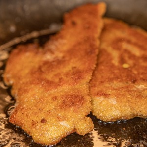 Gepaneerde schnitzel bereid
