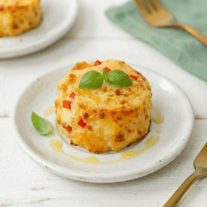 Gratintaartje tomaat mozzarella