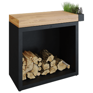 OFYR Butcher Block Storage 90 Black Teak Hout