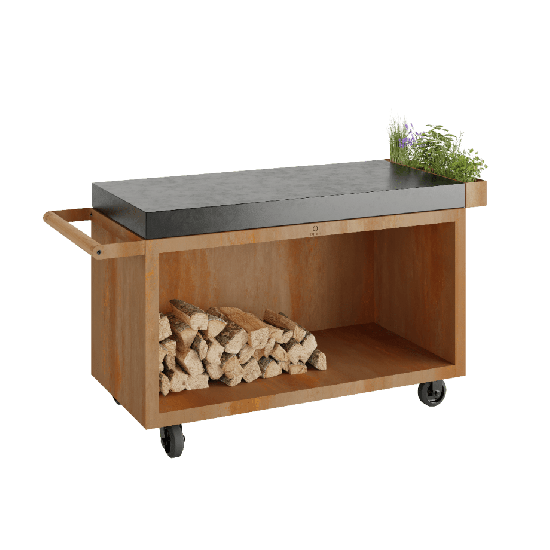 OFYR Mise en Place Table Corten 135 PRO Donker Grijs Keramiek
