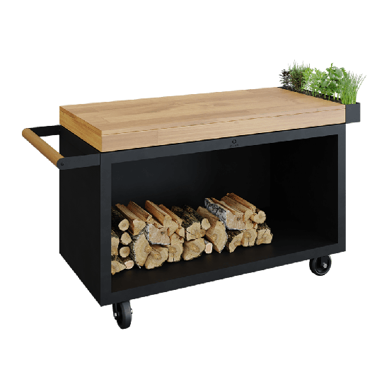 OFYR Mise en Place Table Black 135 PRO Teak Hout