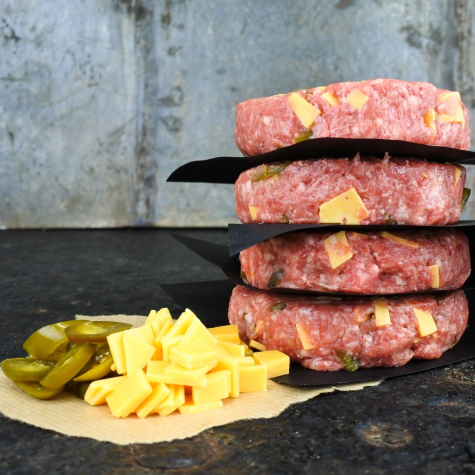 Black Angus burger - cheddar/jalapeno