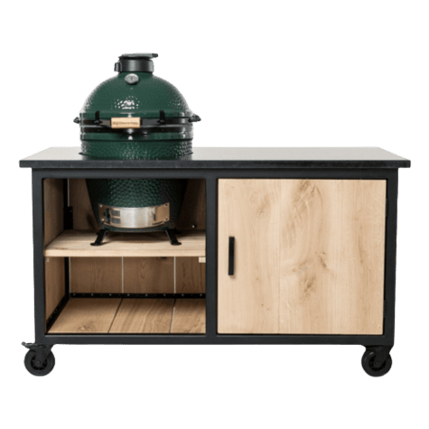 Fraaii Stalen Tafel Eiken Storage + Graniet Werkblad