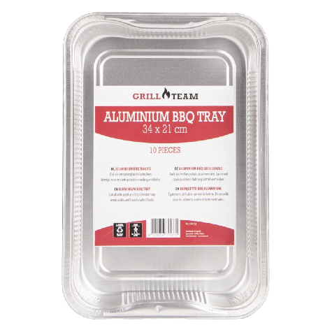 GrillTeam Aluminium BBQ trays 34x21 cm