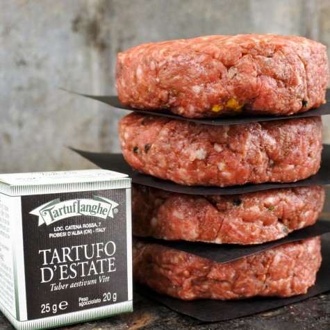 Black Angus burger - eekhoorntjesbrood/zwarte truffel/amarone