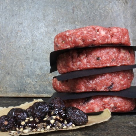 Black Angus burger - veenbes/zwarte peper