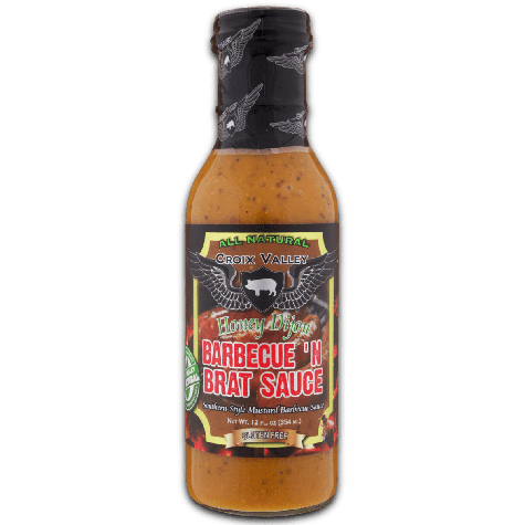 Croix Valley Honey Dijon Barbecue N Brat Sauce -fles 354g
