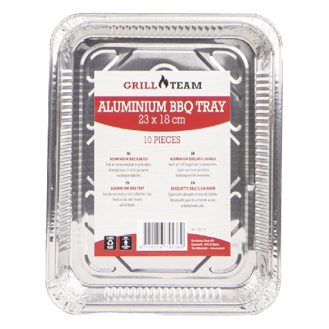 GrillTeam Aluminium BBQ trays 23x18 cm