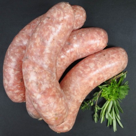 Kalfssaucijs met tuinkruiden