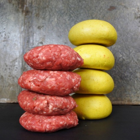 4 Miniburgers Wagyu Classic met 4 broodjes