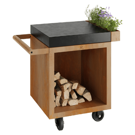 OFYR Mise en Place Table Corten 65 PRO Donker Grijs Keramiek