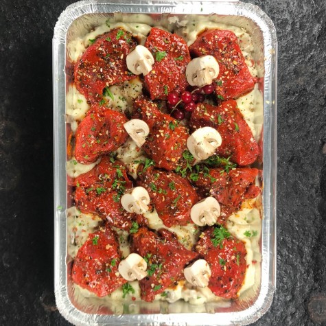 Ovenslee kogelbiefstuk in pepersaus