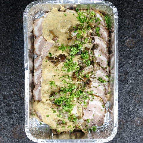 Ovenslee procureurrollade met jagersaus