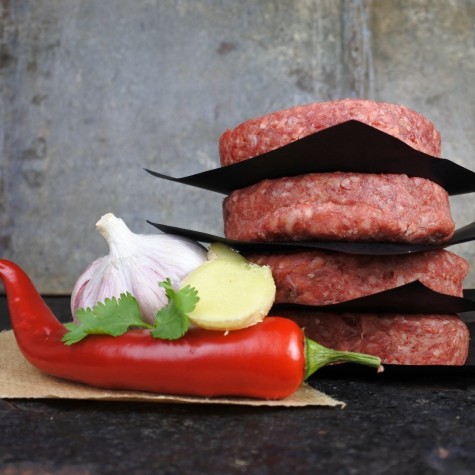 Black Angus burger - thai red curry