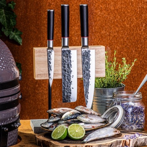 Forged sebra 3-delige messenset