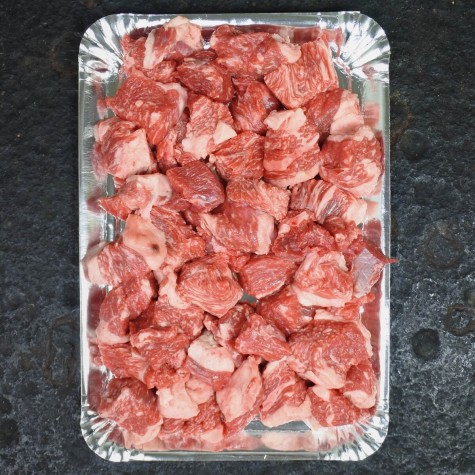 Japans Wagyu stoofblokjes Kagoshima A5+ BMS12