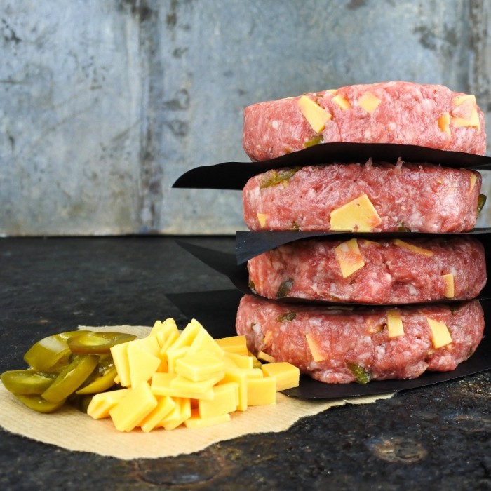 Black Angus burger - cheddar/jalapeno