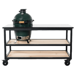 Fraaii Stalen Tafel Eiken Standaard + Graniet Werkblad