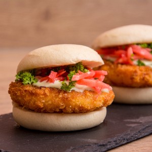 Louisiana mini shrimp burger