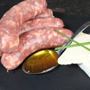 Braadworst Porc au Grain - honing/brie