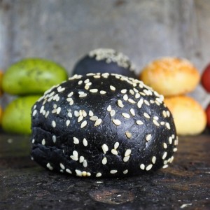 Mini burgerbun brioche black