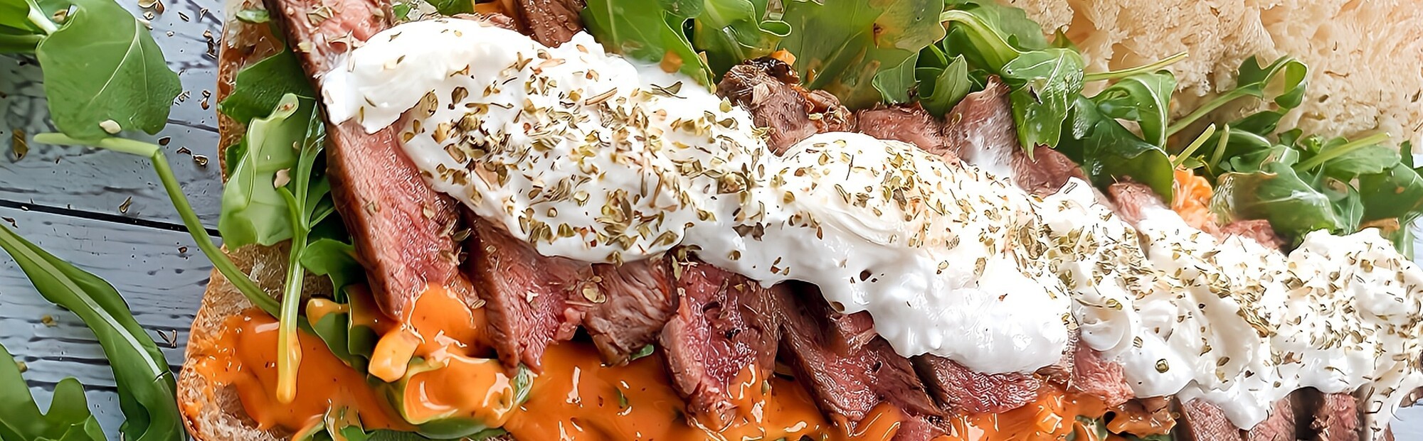 Steak sandwich Italian Style