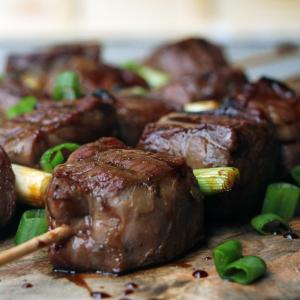 Beef Teriyaki Spiesen naar recept van BBQ-Junkie