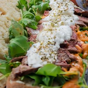 Steak sandwich Italian Style