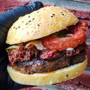 Pulled Beef loaded Burger