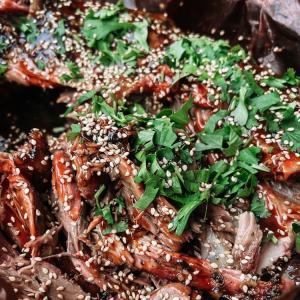 Spicy Asian pulled lamb