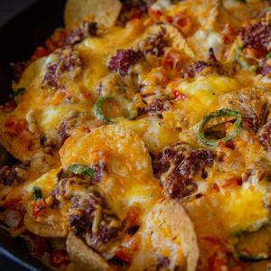 Texas Brisket loaded nachos
