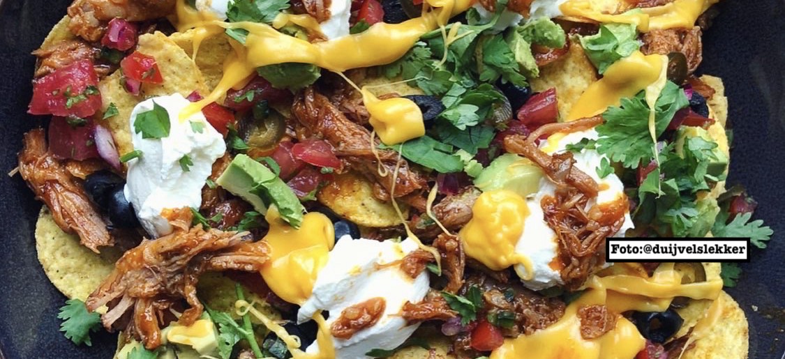 Pulled Pork Nachos van de BBQ