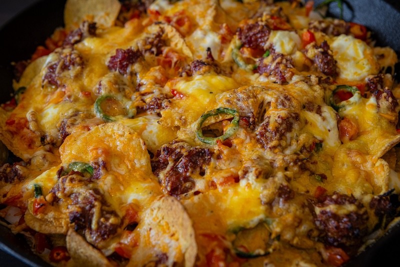Texas Brisket loaded nachos