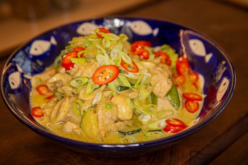 Thaise groene curry met kip